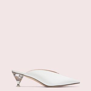Kate Spade White Patent Leather Cori Mules